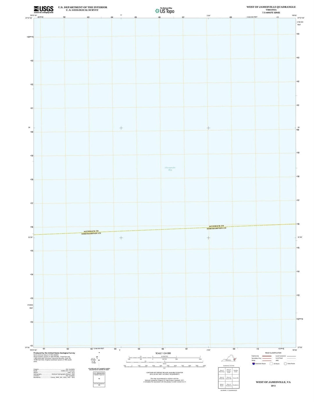 2013 West of Jamesville, VA - Virginia - USGS Topographic Map