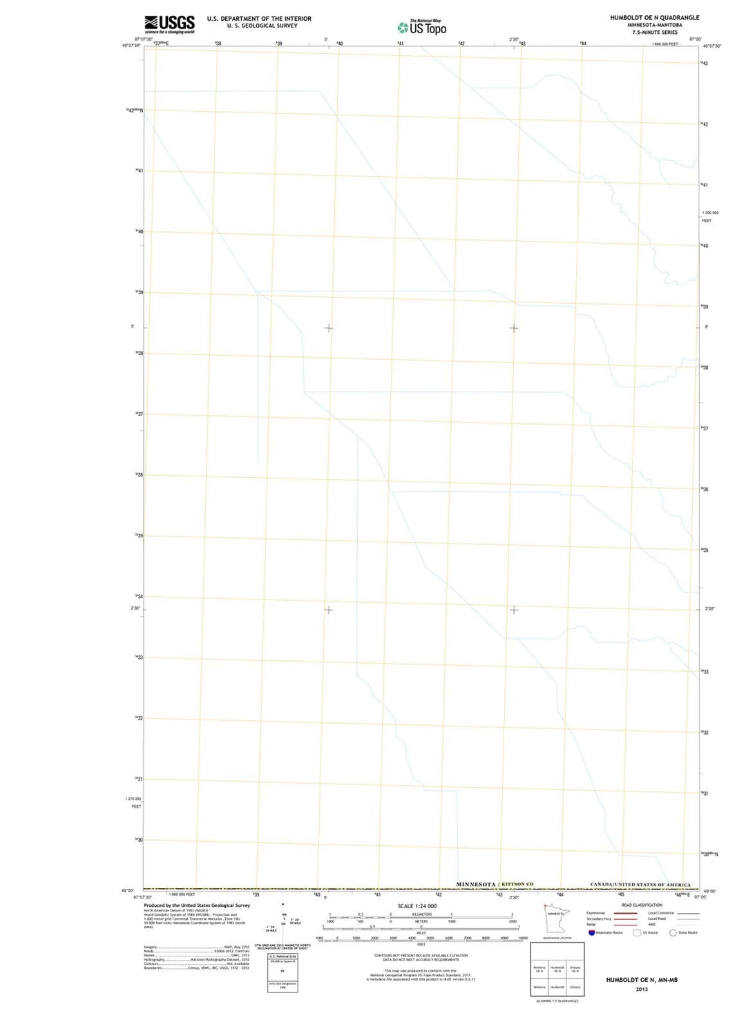 2013 Humboldt, MN - Minnesota - USGS Topographic Map