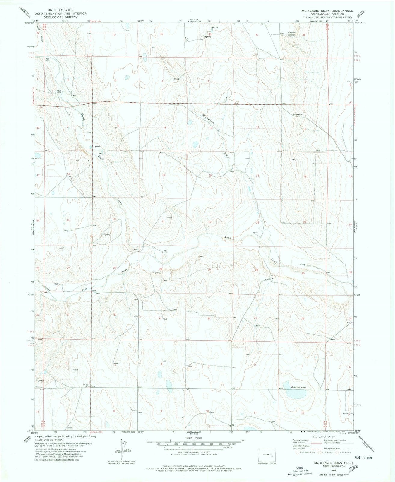 1978 Mc Kenzieraw, CO - Colorado - USGS Topographic Map