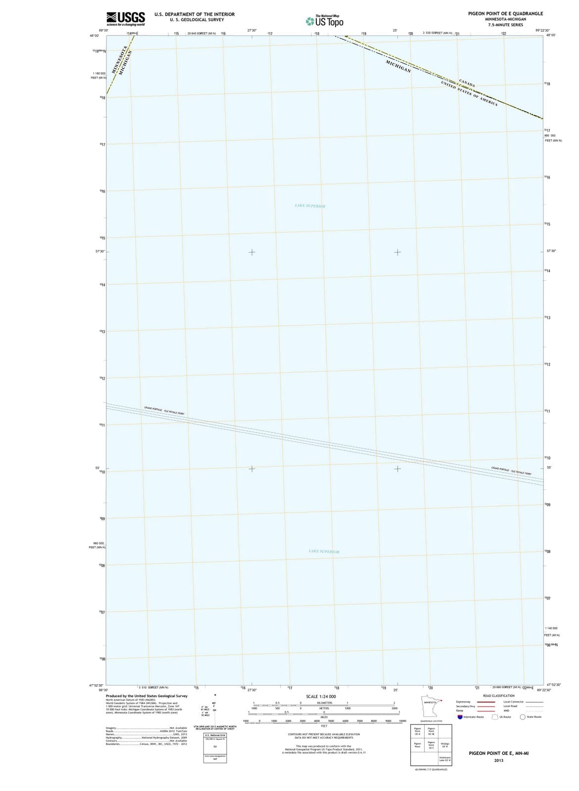 2013 Pigeon Point OE E, MN - Minnesota - USGS Topographic Map