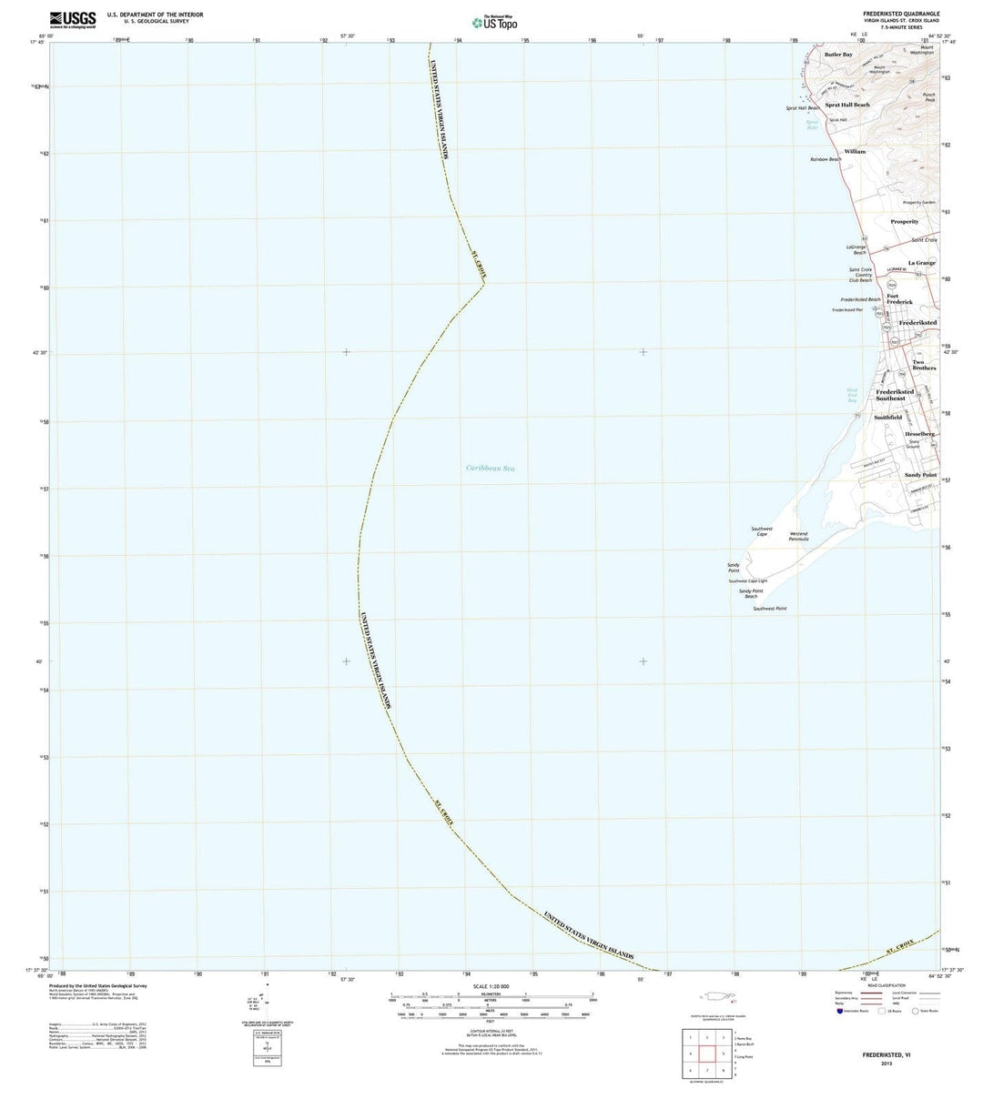 2013 Frederiksted, VI - Virgin Islands - USGS Topographic Map