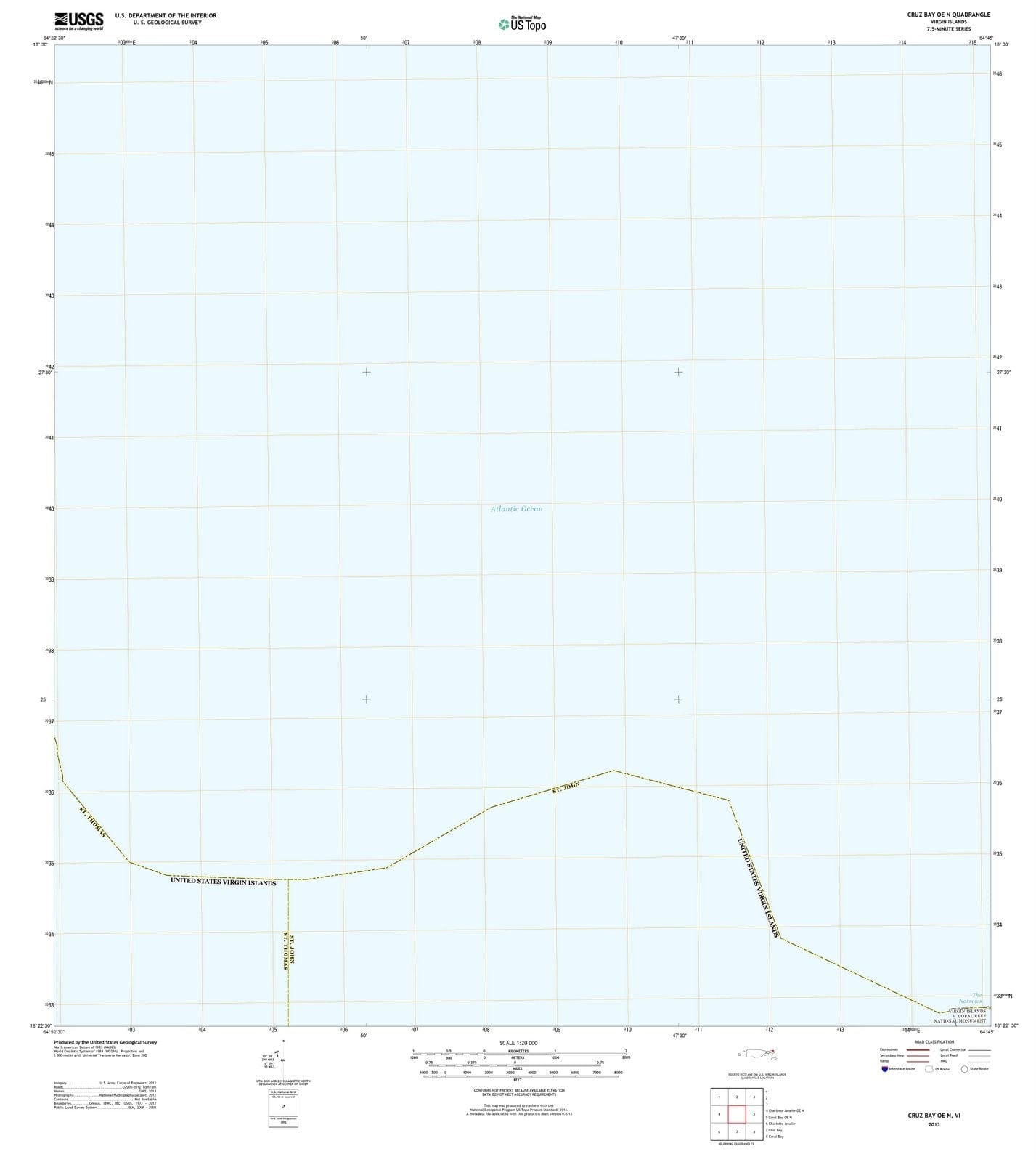 2013 Cruz Bay, VI - Virgin Islands - USGS Topographic Map v2