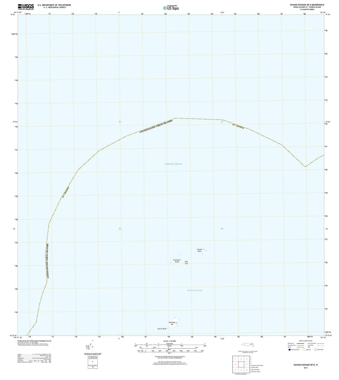 2013 Savana Passage, VI - Virgin Islands - USGS Topographic Map v2