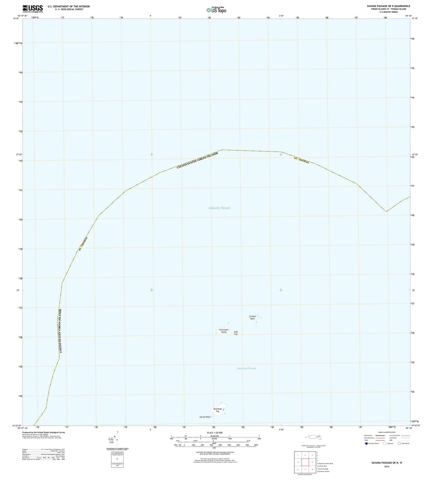 2013 Savana Passage, VI - Virgin Islands - USGS Topographic Map v2