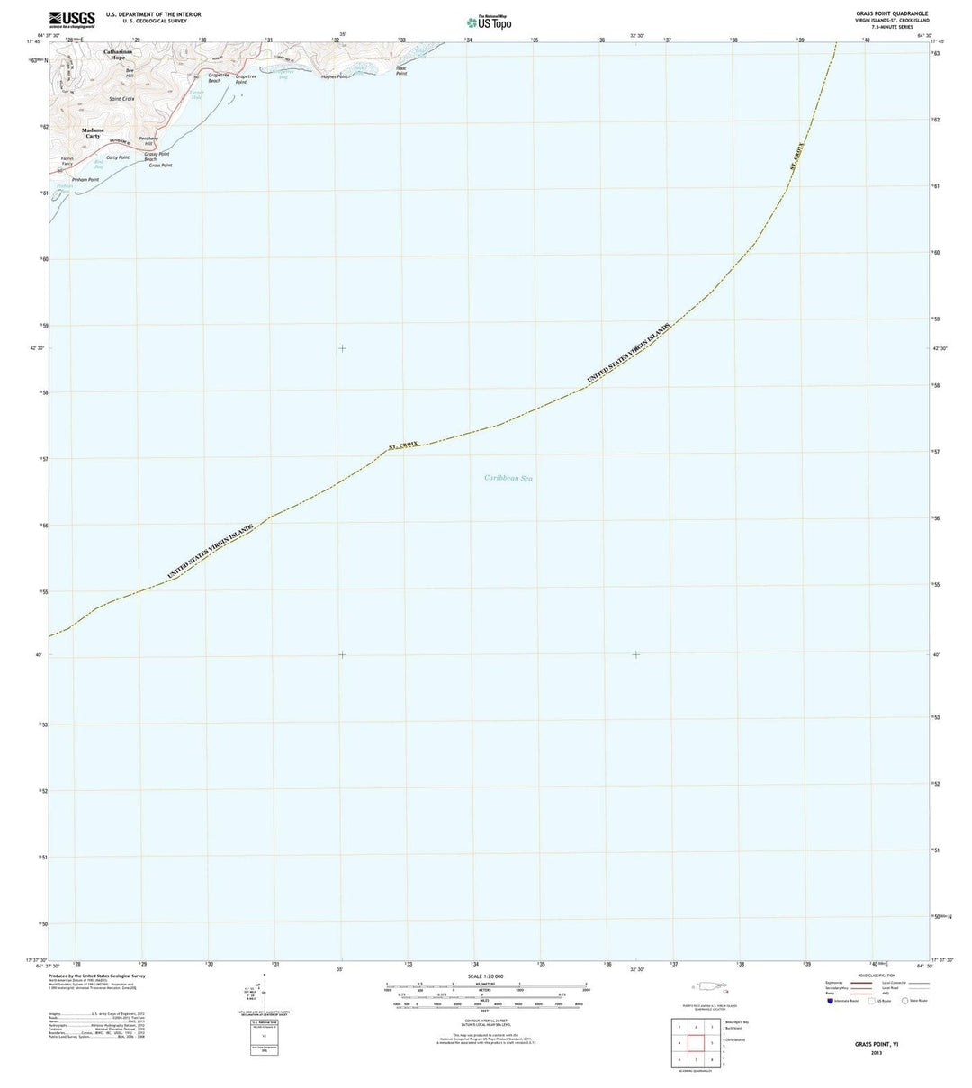 2013 Grass Point, VI - Virgin Islands - USGS Topographic Map