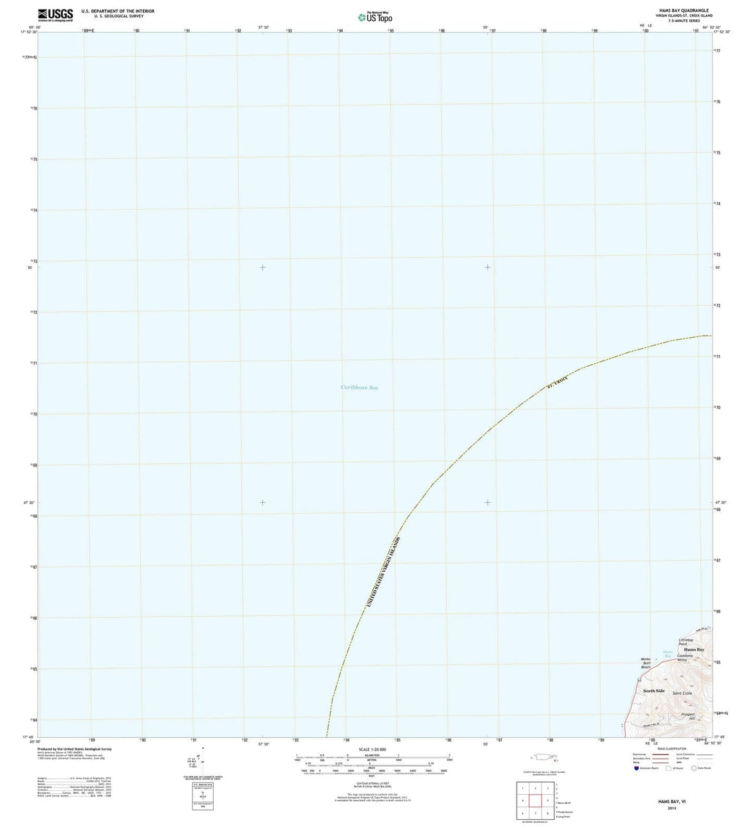 2013 Hams Bay, VI - Virgin Islands - USGS Topographic Map