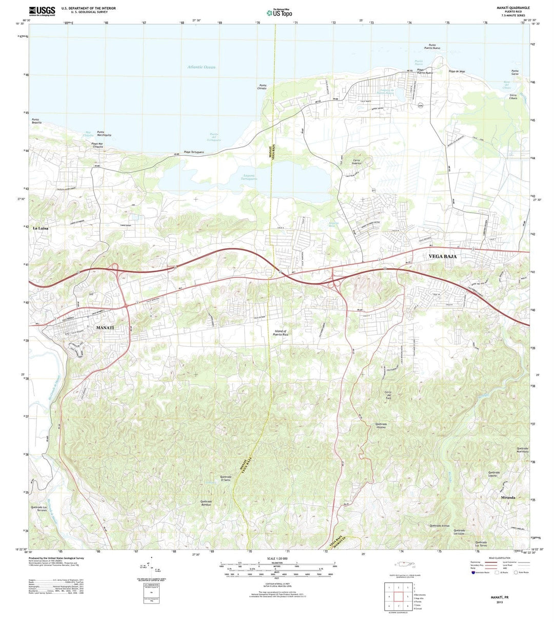 2013 Manati, PR - Puerto Rico - USGS Topographic Map