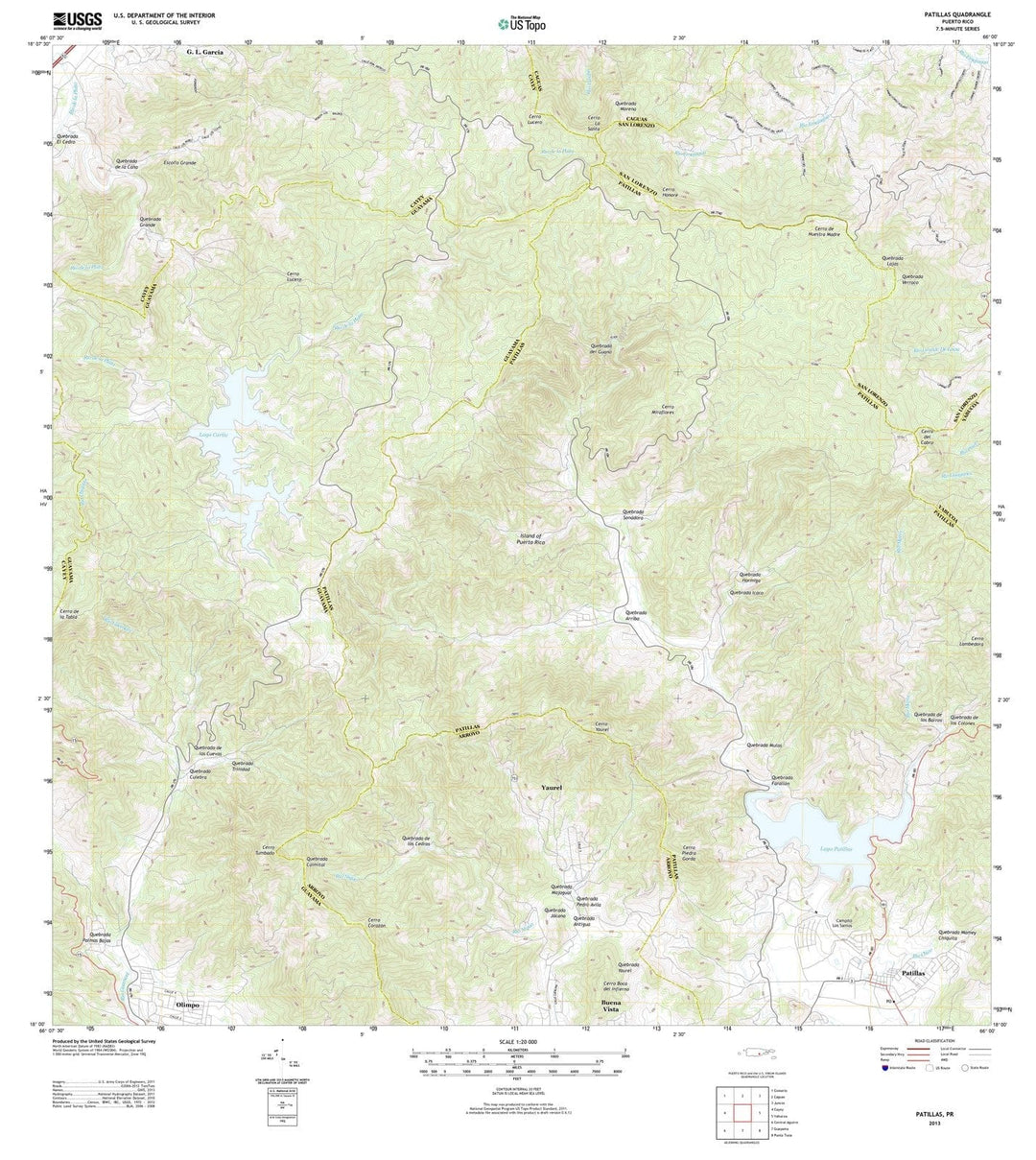 2013 Patillas, PR - Puerto Rico - USGS Topographic Map