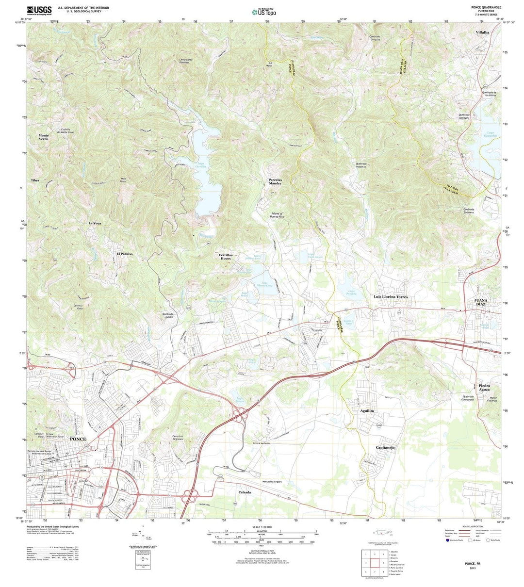 2013 Ponce, PR - Puerto Rico - USGS Topographic Map