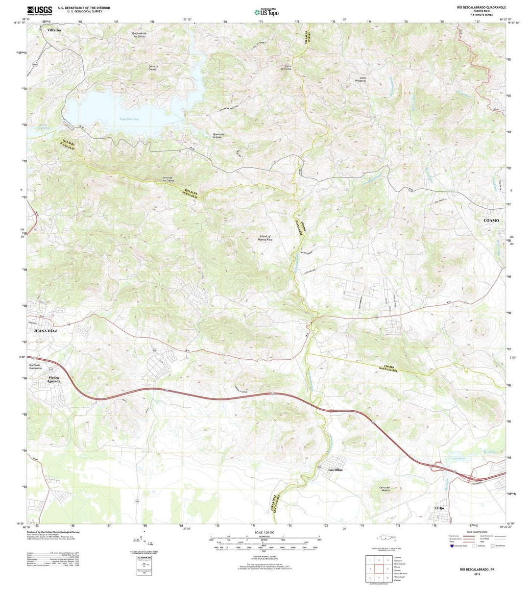 2013 Rioescalabrado, PR - Puerto Rico - USGS Topographic Map