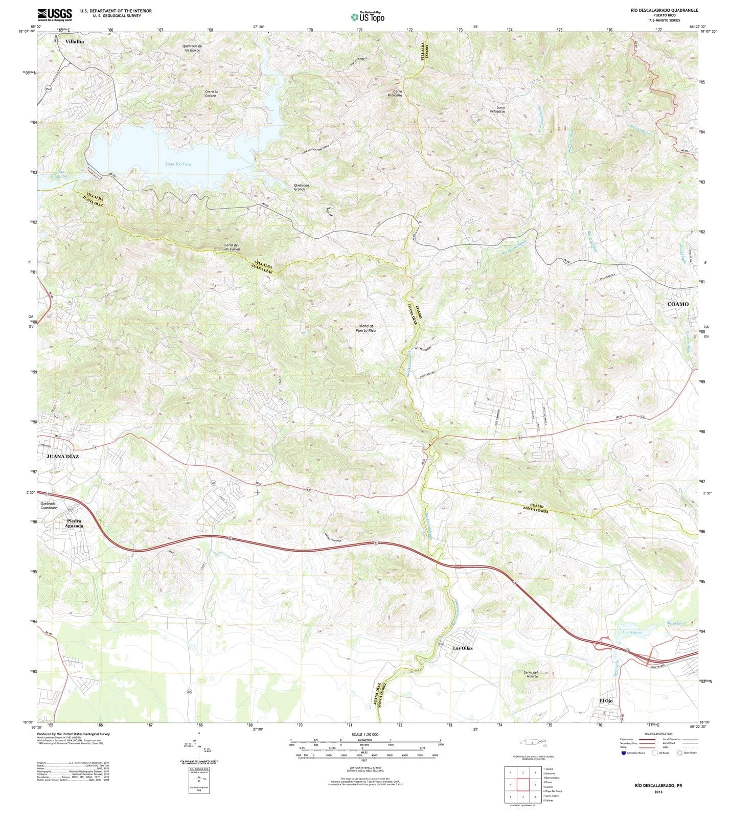 2013 Rioescalabrado, PR - Puerto Rico - USGS Topographic Map