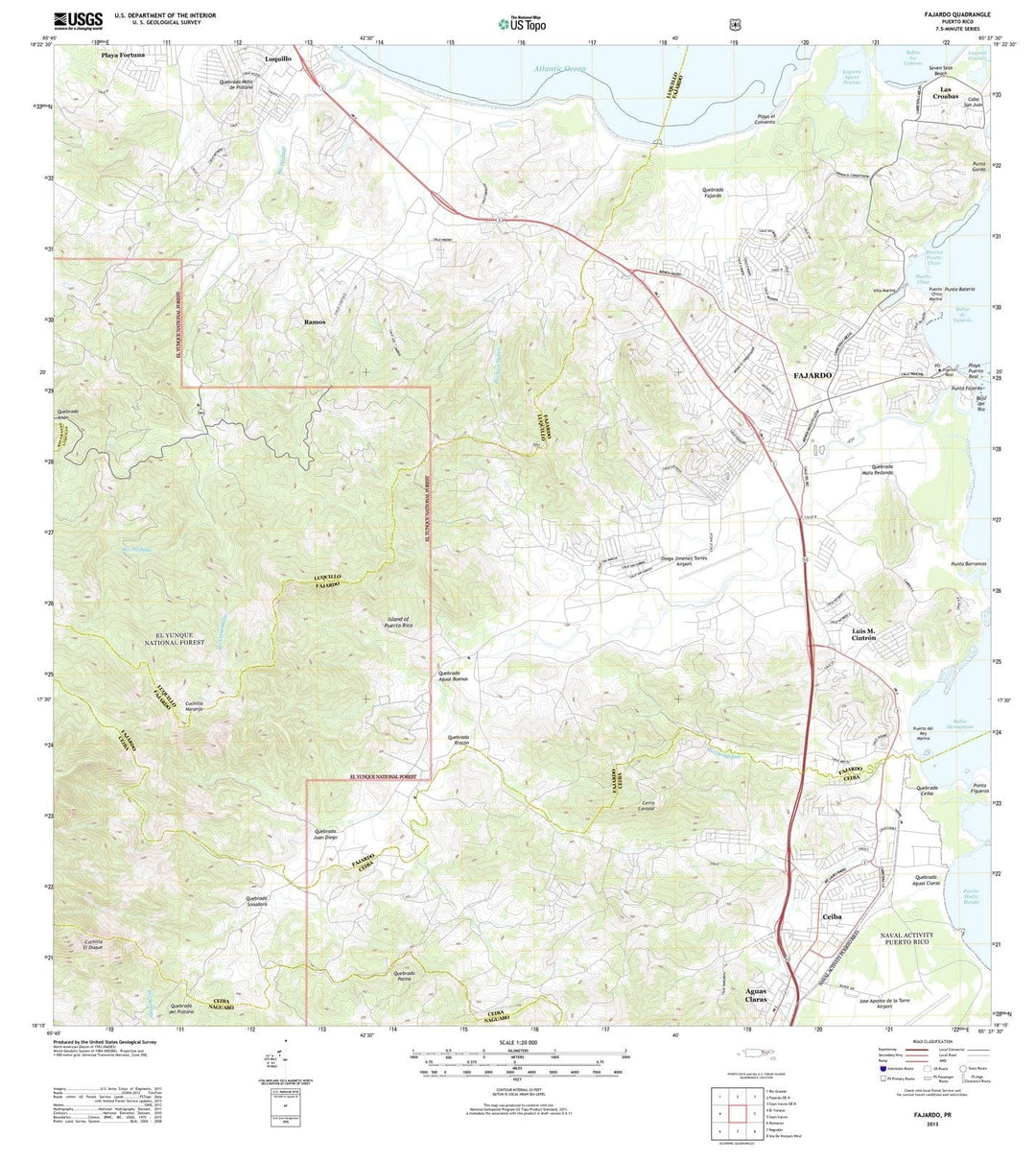 2013 Fajardo, PR - Puerto Rico - USGS Topographic Map