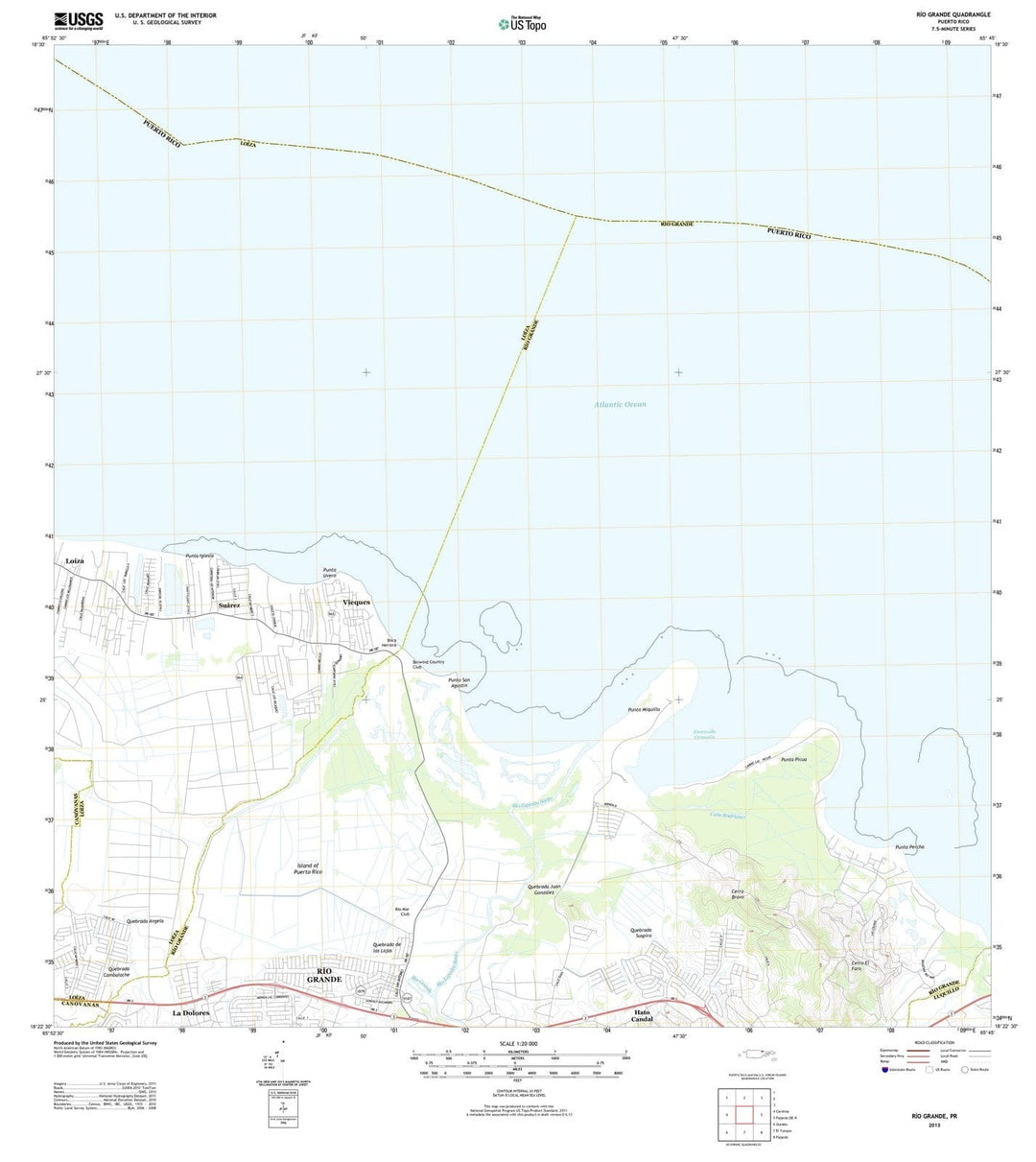 2013 Rio Grande, PR - Puerto Rico - USGS Topographic Map