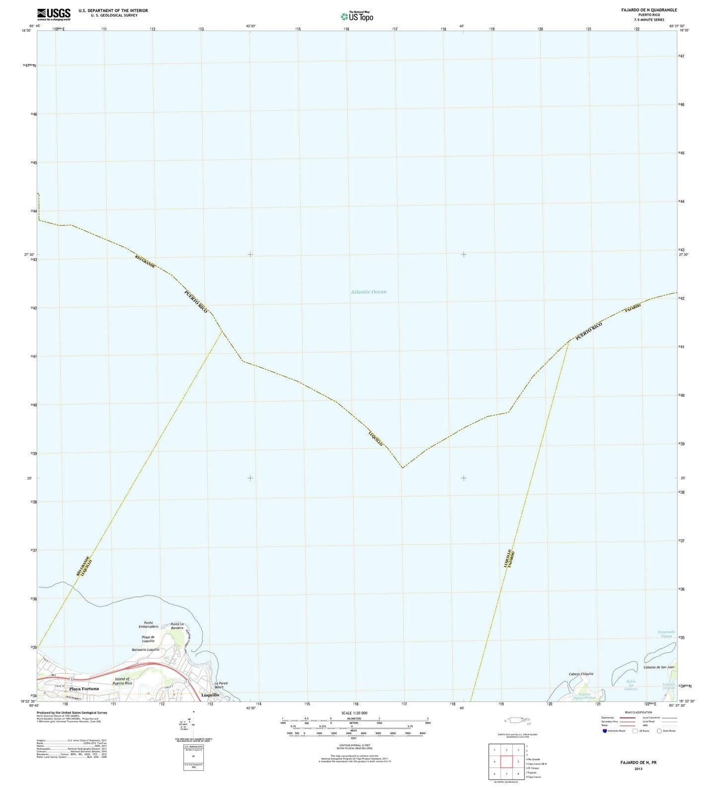 2013 Fajardo, PR - Puerto Rico - USGS Topographic Map v2