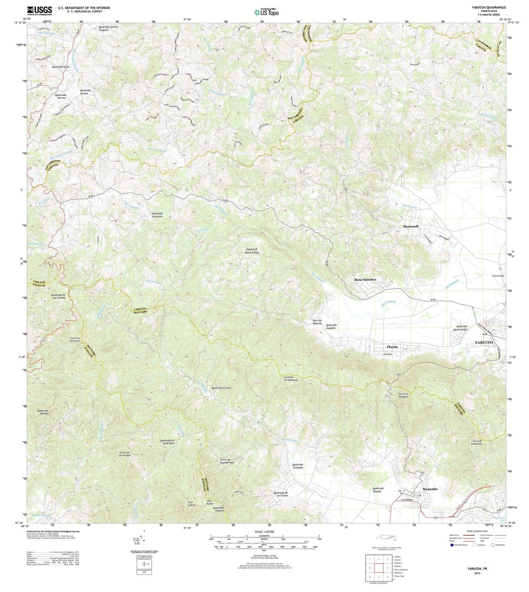 2013 Yabucoa, PR - Puerto Rico - USGS Topographic Map