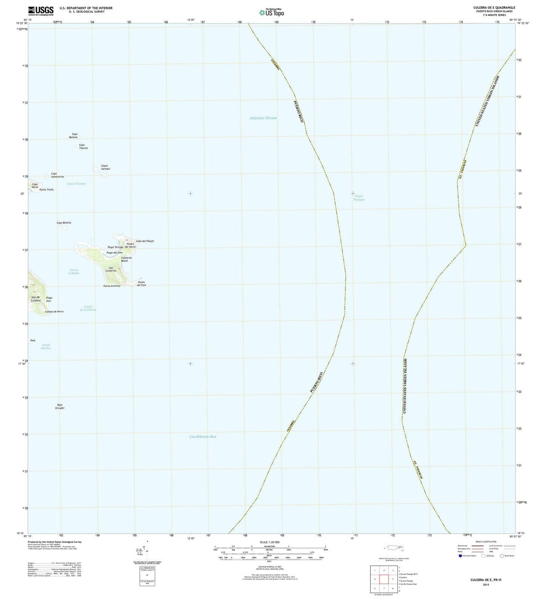 2013 Culebra OE E, PR - Puerto Rico - USGS Topographic Map