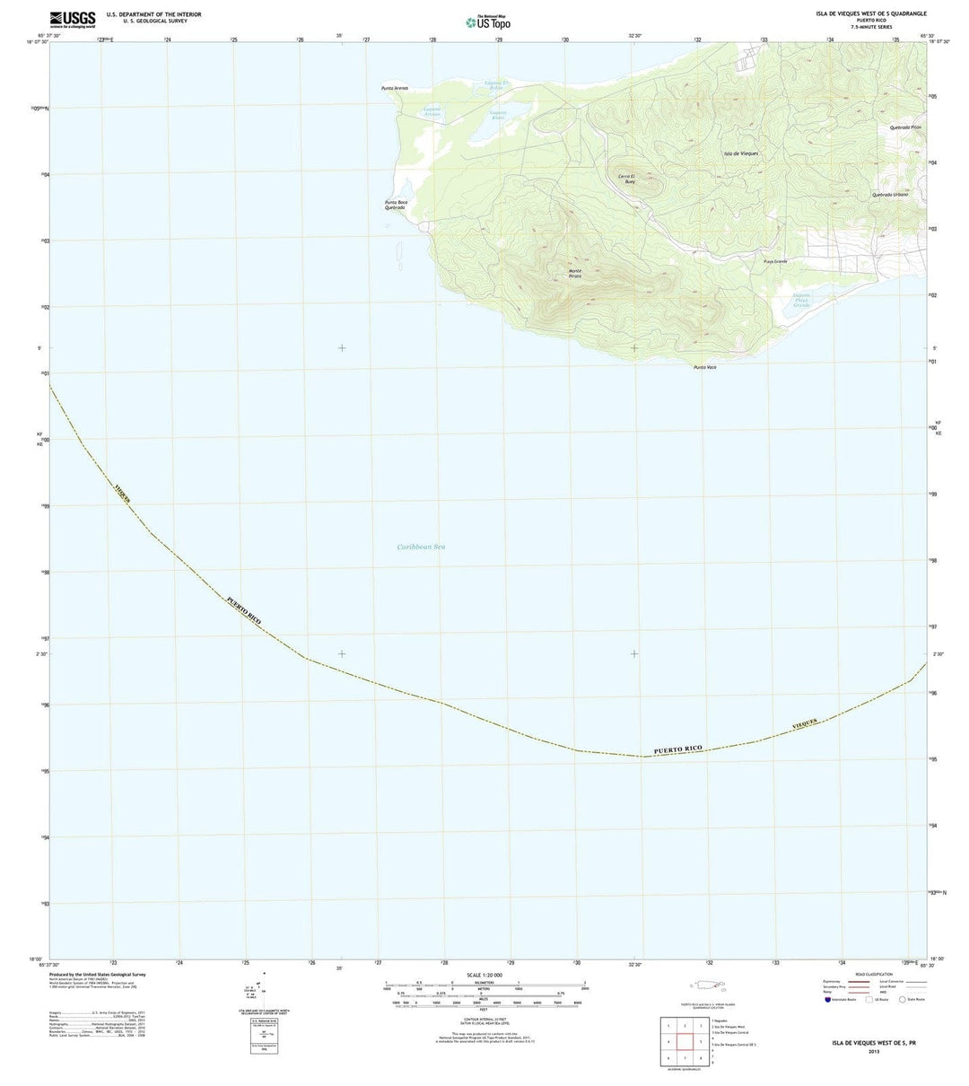 2013 Islae Vieques West OE S, PR - Puerto Rico - USGS Topographic Map