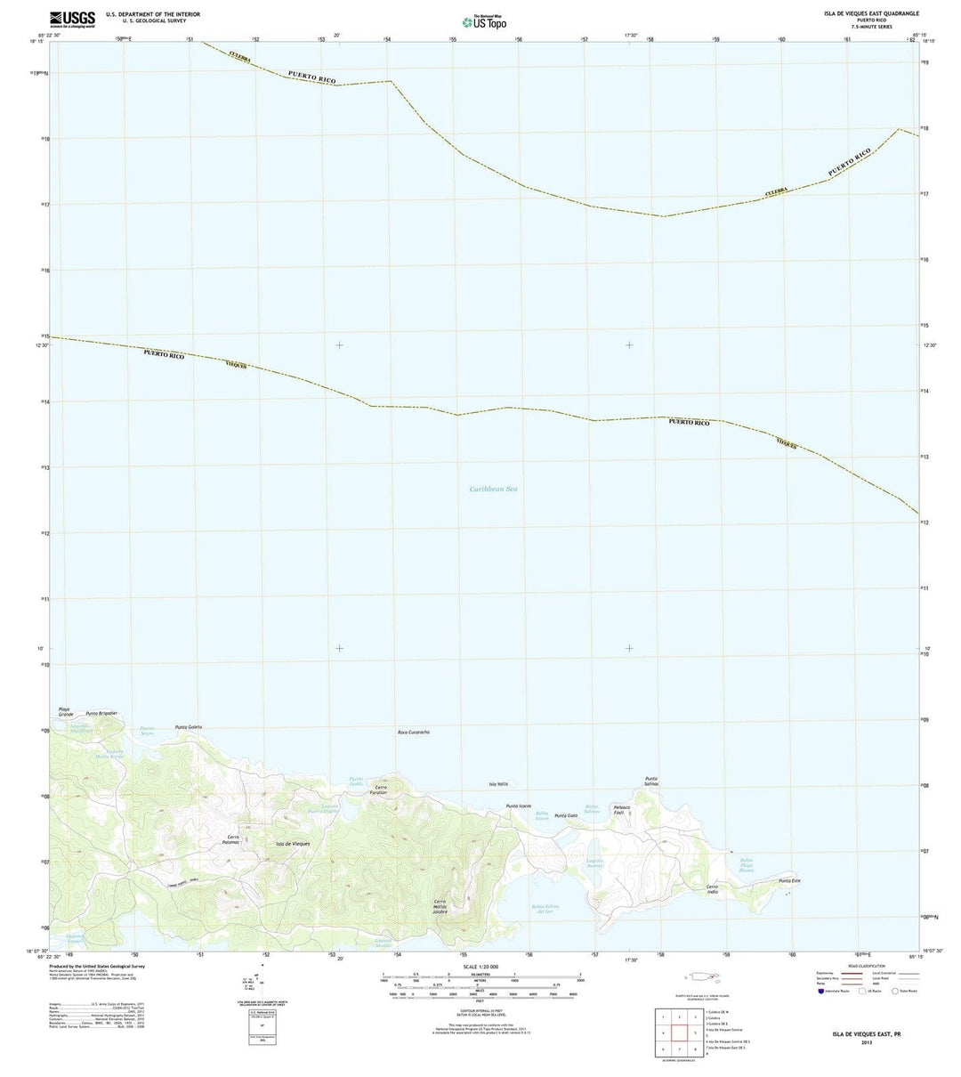 2013 Islae Vieques East, PR - Puerto Rico - USGS Topographic Map