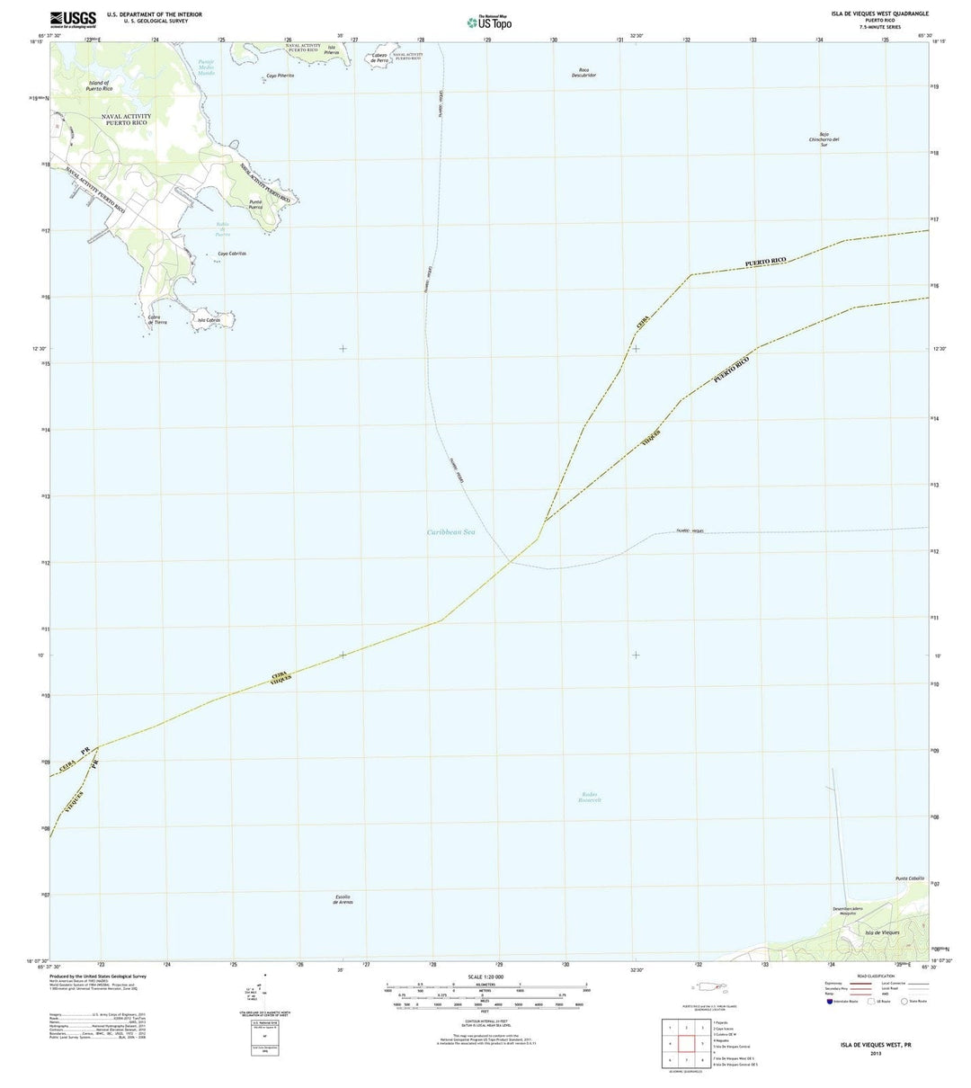 2013 Islae Vieques West, PR - Puerto Rico - USGS Topographic Map