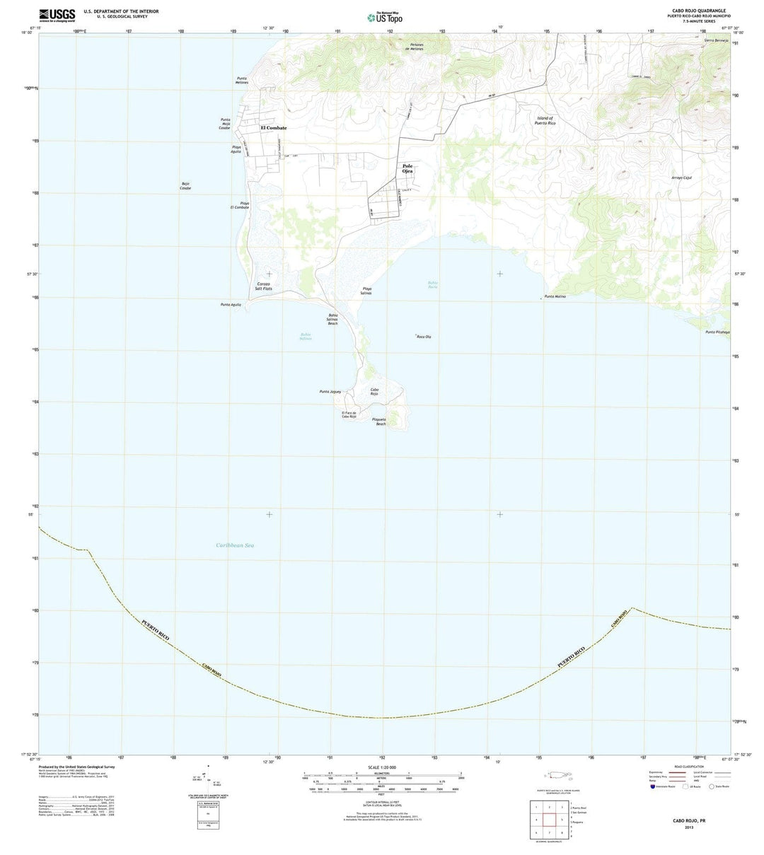 2013 Cabo Rojo, PR - Puerto Rico - USGS Topographic Map