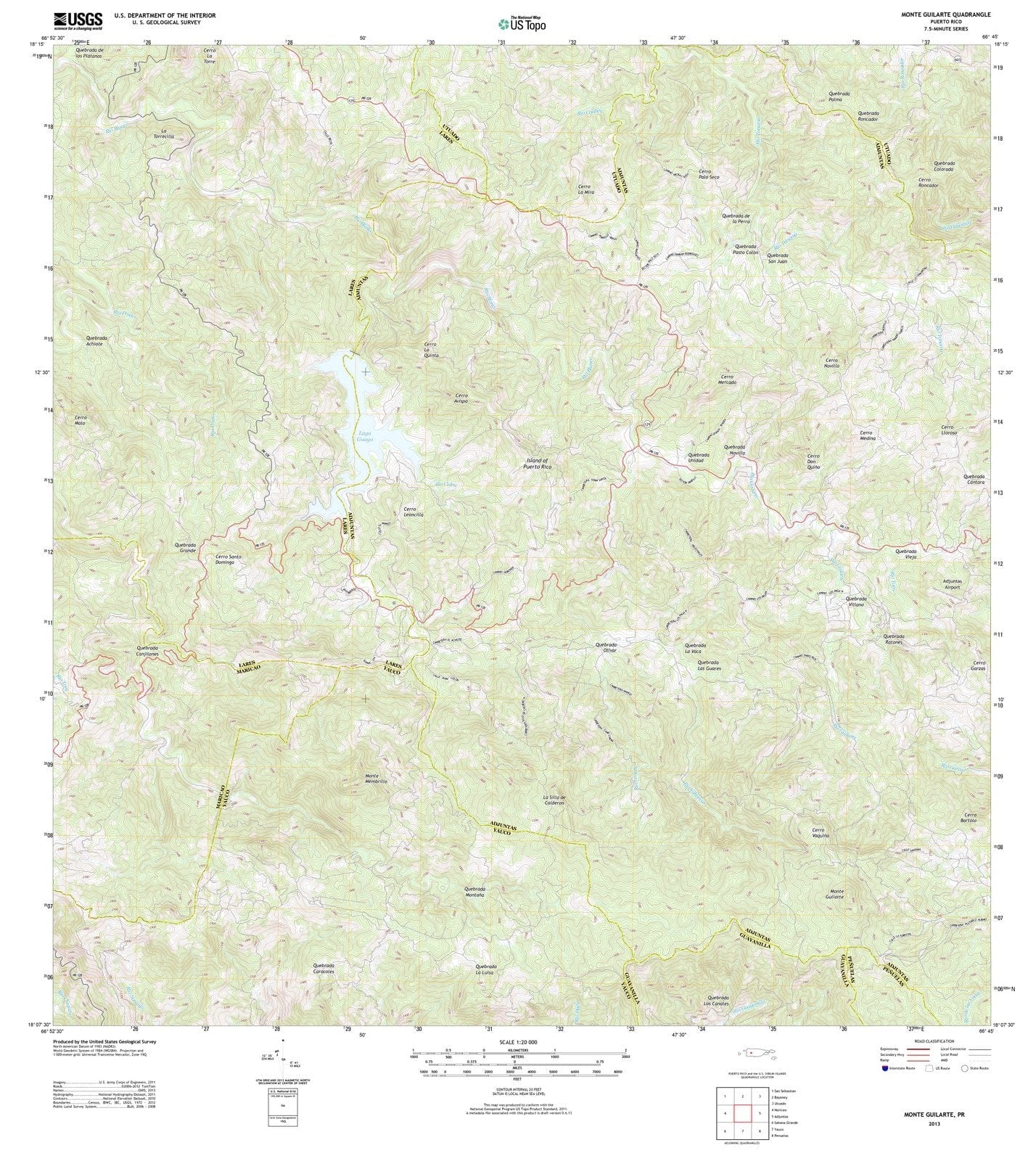 2013 Monte Guilarte, PR - Puerto Rico - USGS Topographic Map