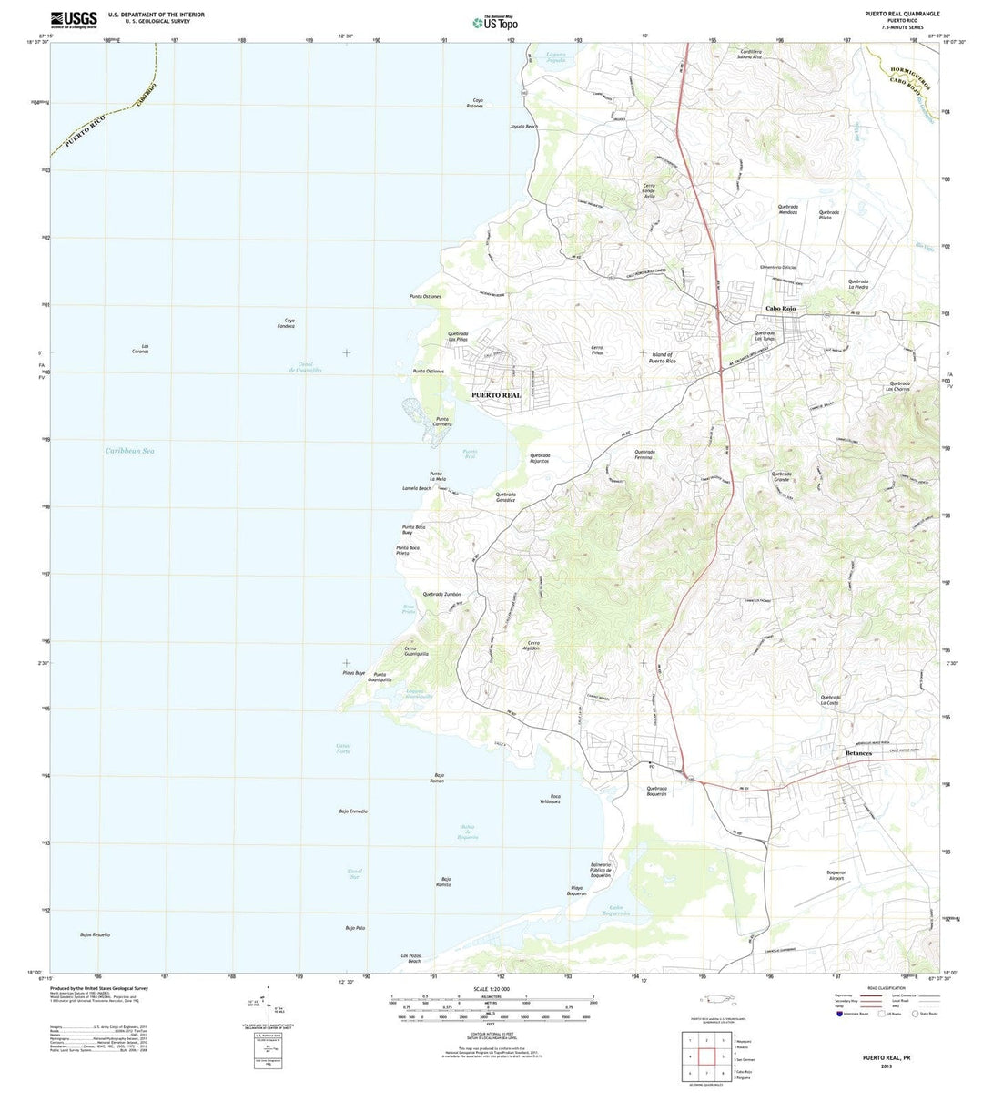 2013 Puerto Real, PR - Puerto Rico - USGS Topographic Map