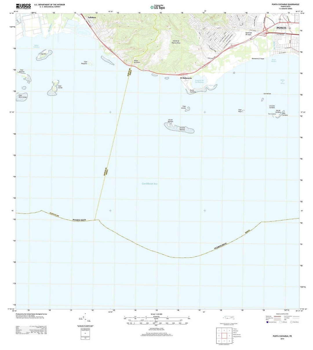 2013 Punta Cucharas, PR - Puerto Rico - USGS Topographic Map