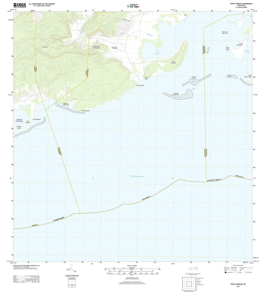 2013 Punta Verraco, PR - Puerto Rico - USGS Topographic Map