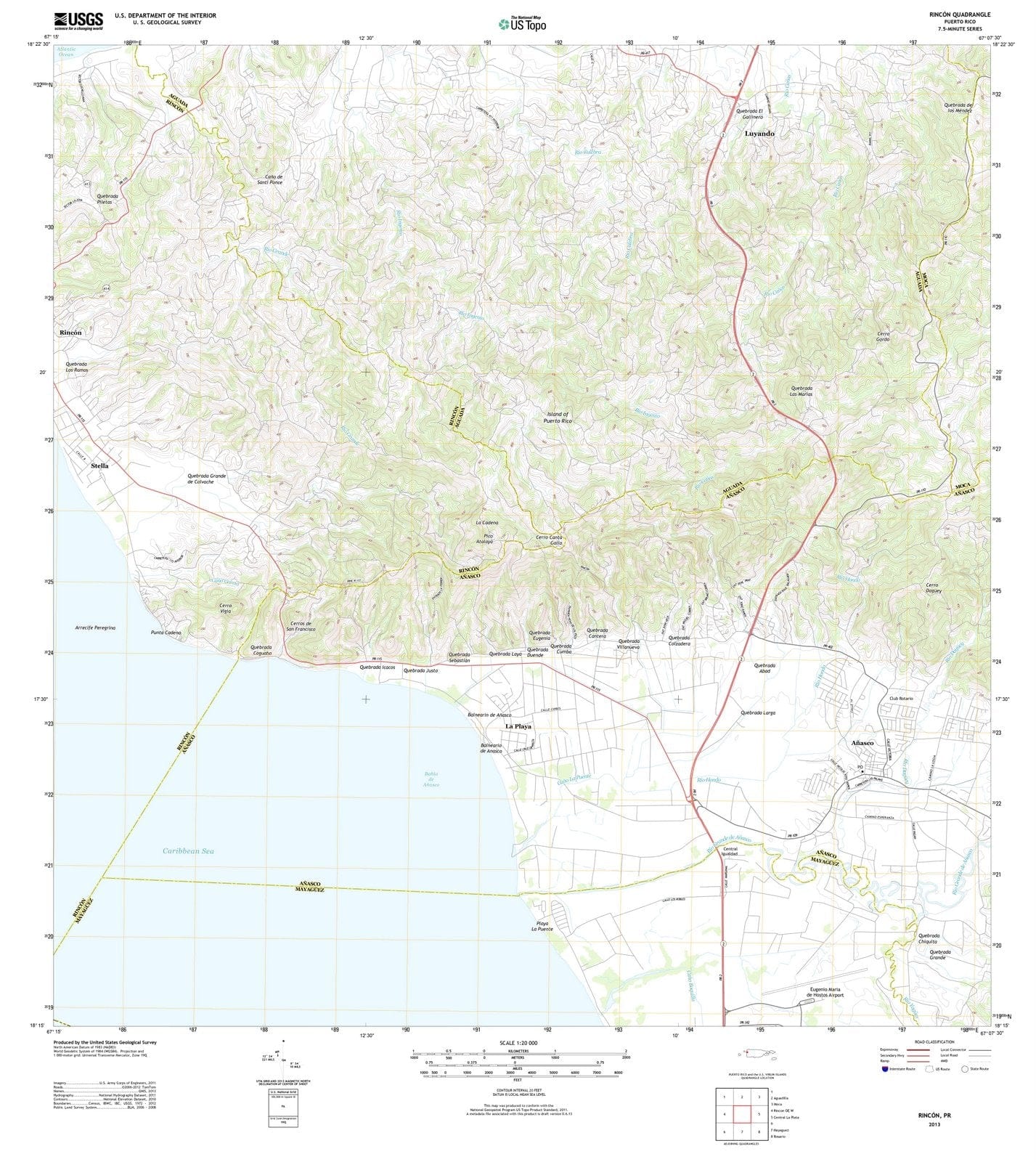 2013 Rincon, PR - Puerto Rico - USGS Topographic Map