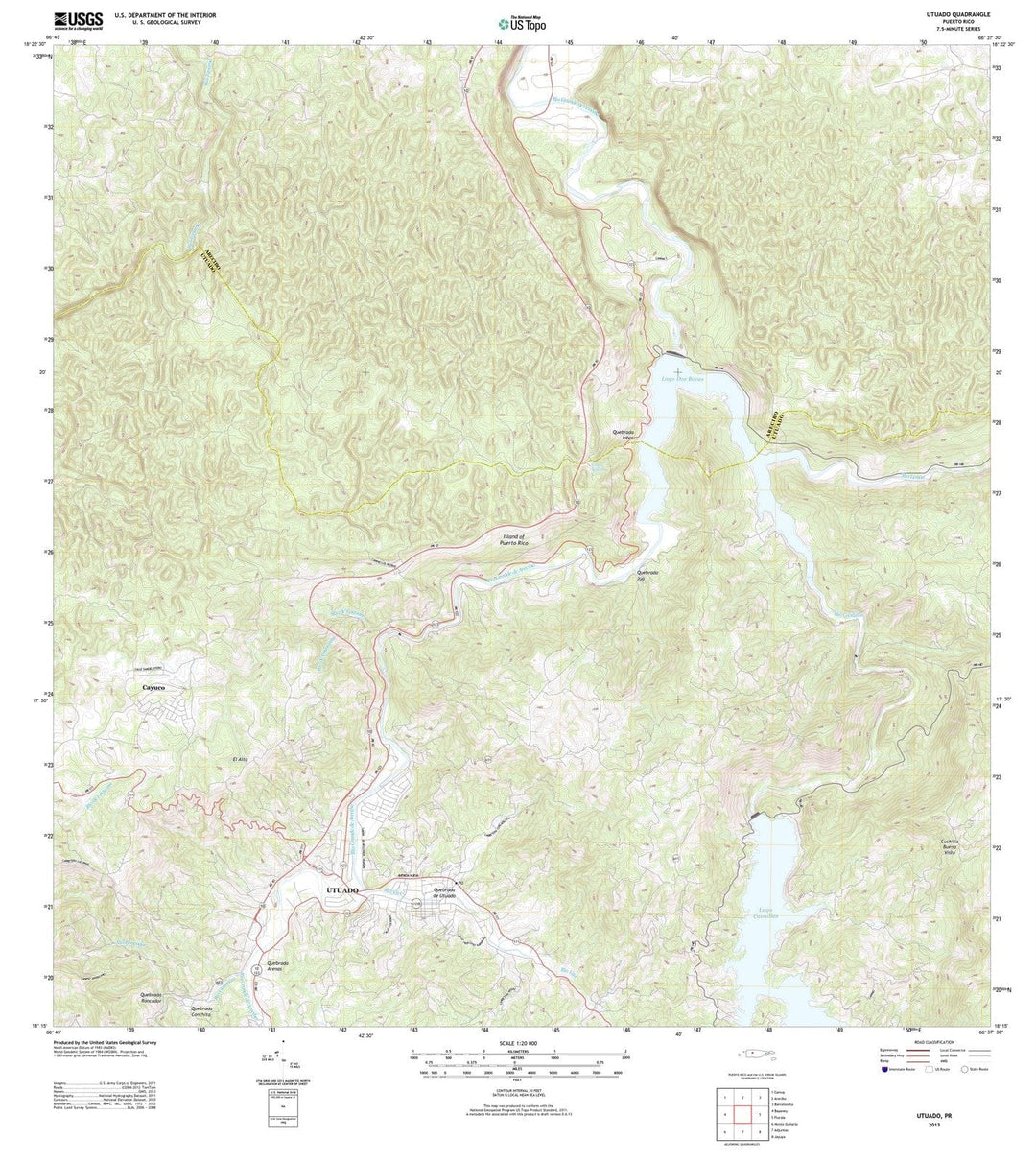 2013 Utuado, PR - Puerto Rico - USGS Topographic Map