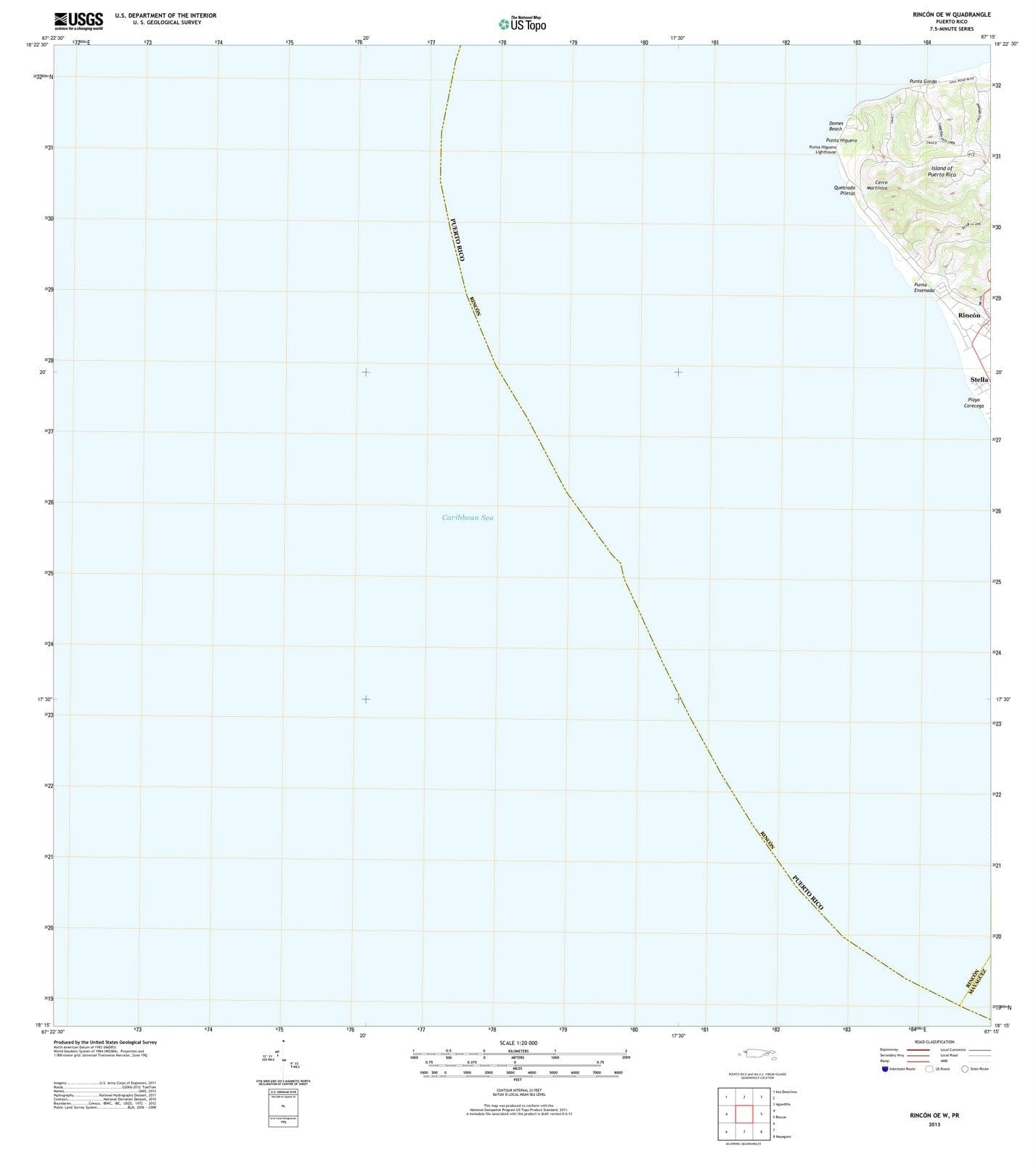 2013 Rincon, PR - Puerto Rico - USGS Topographic Map v2