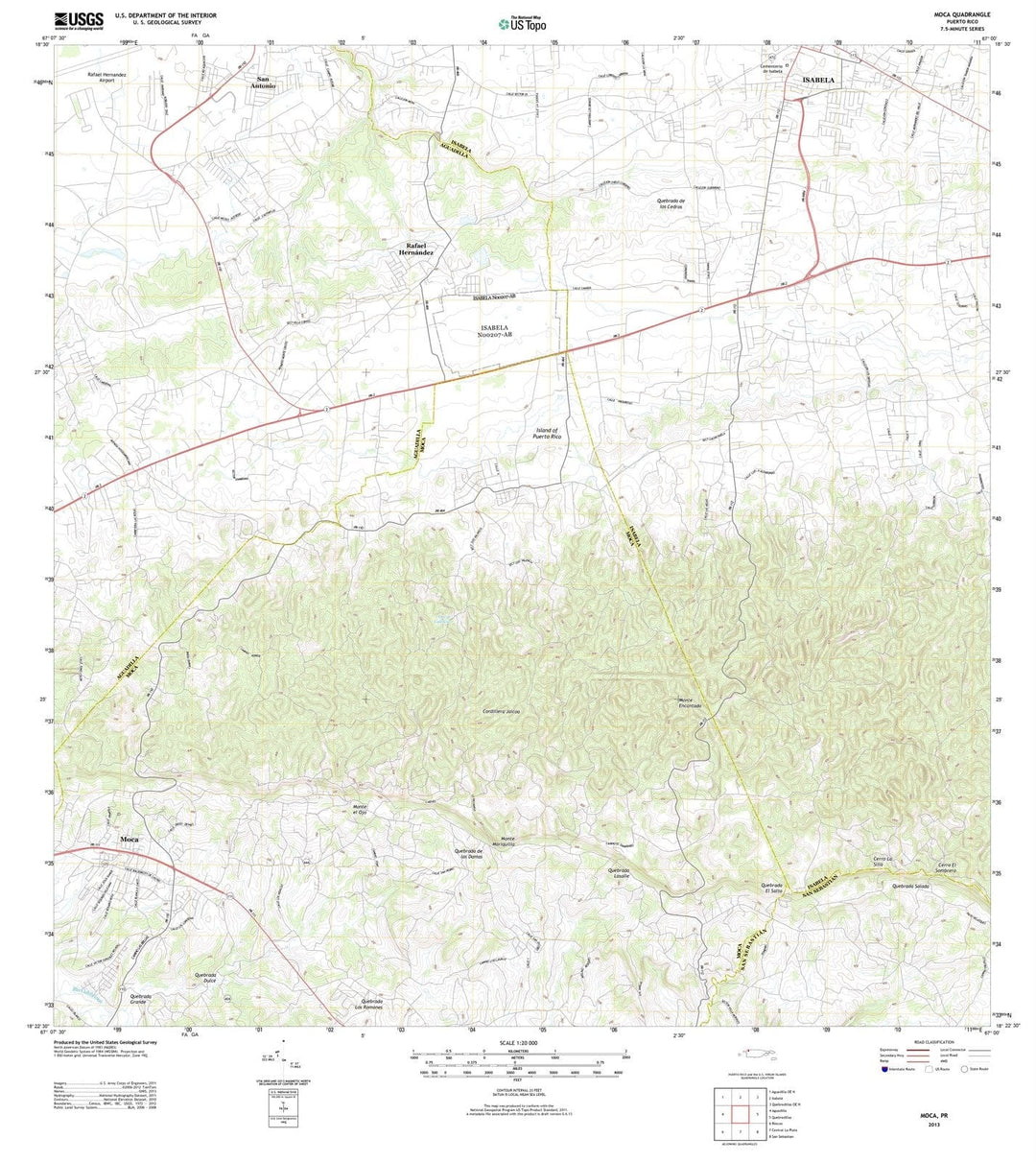 2013 Moca, PR - Puerto Rico - USGS Topographic Map