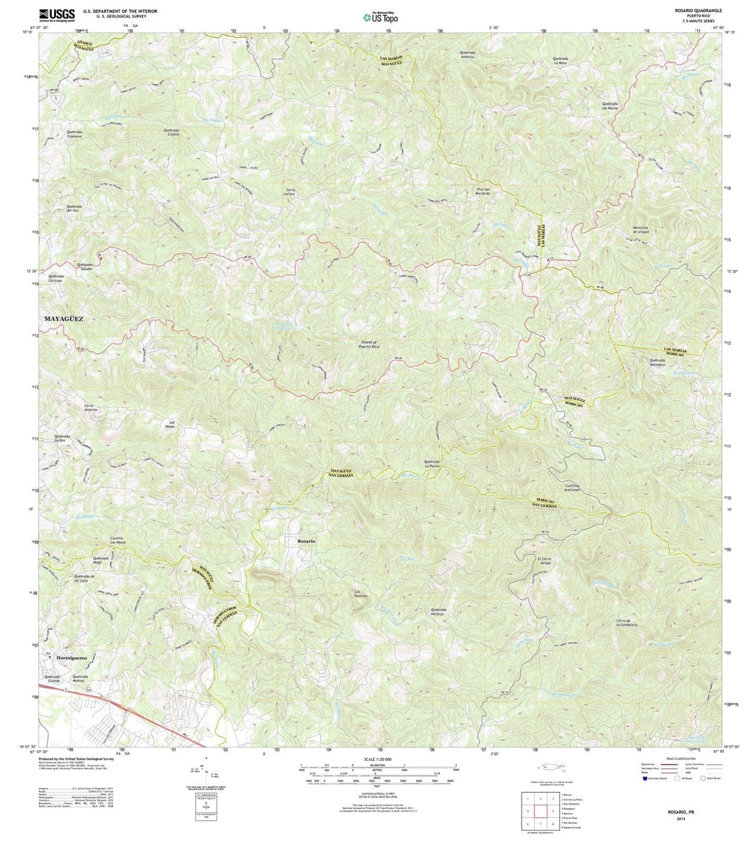 2013 Rosario, PR - Puerto Rico - USGS Topographic Map