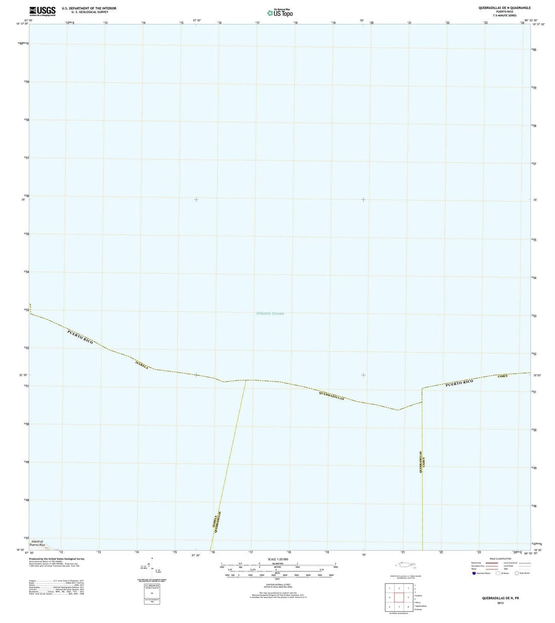 2013 Quebradillas, PR - Puerto Rico - USGS Topographic Map v2