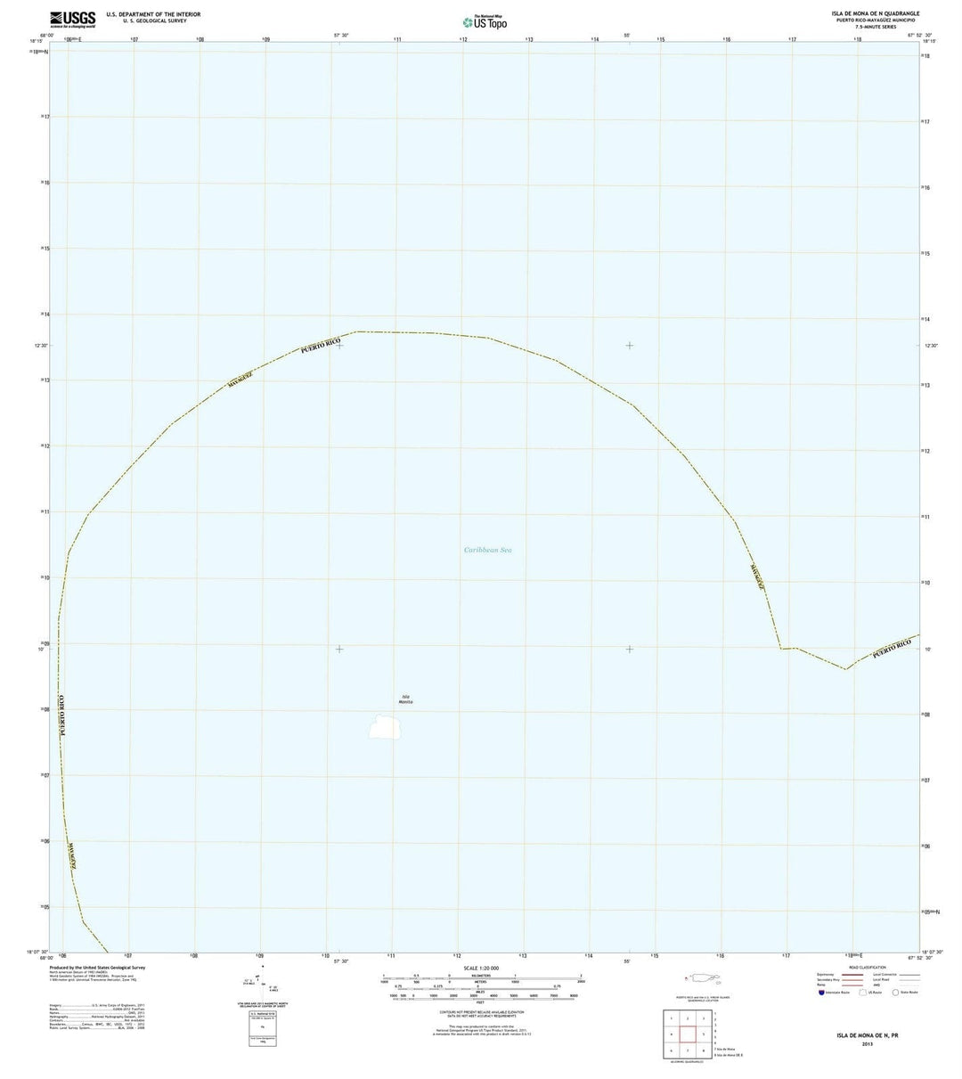 2013 Islae Mona, PR - Puerto Rico - USGS Topographic Map v2