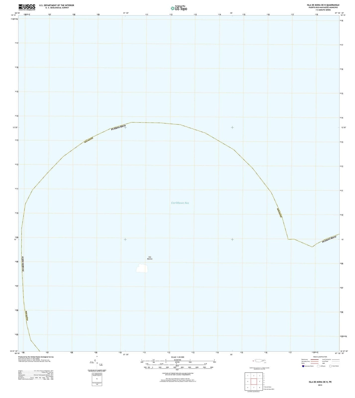 2013 Islae Mona, PR - Puerto Rico - USGS Topographic Map v2