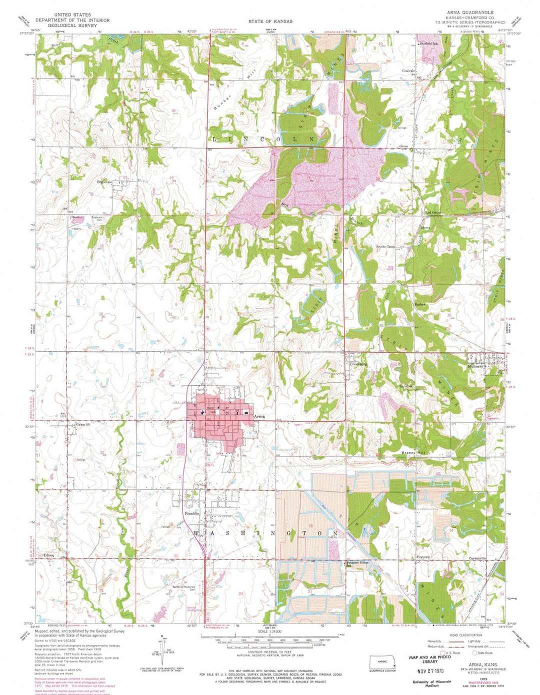 1959 Arma, KS - Kansas - USGS Topographic Map