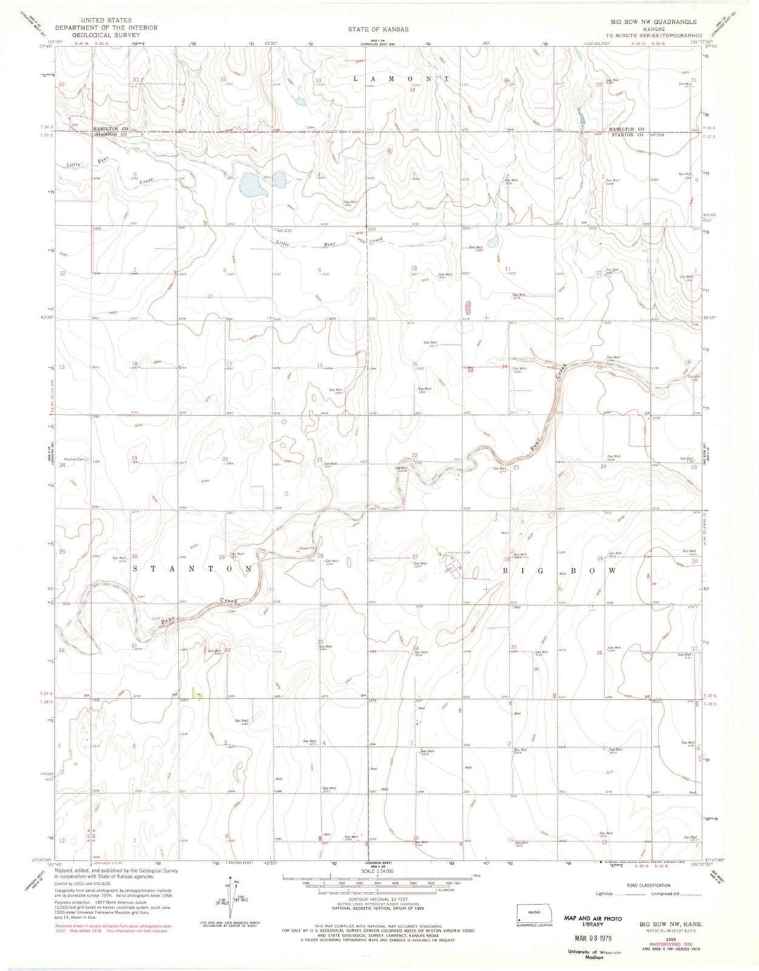 1959 Big Bow, KS - Kansas - USGS Topographic Map v2