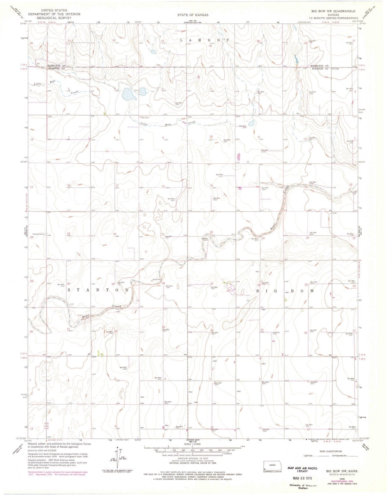 1959 Big Bow, KS - Kansas - USGS Topographic Map v2