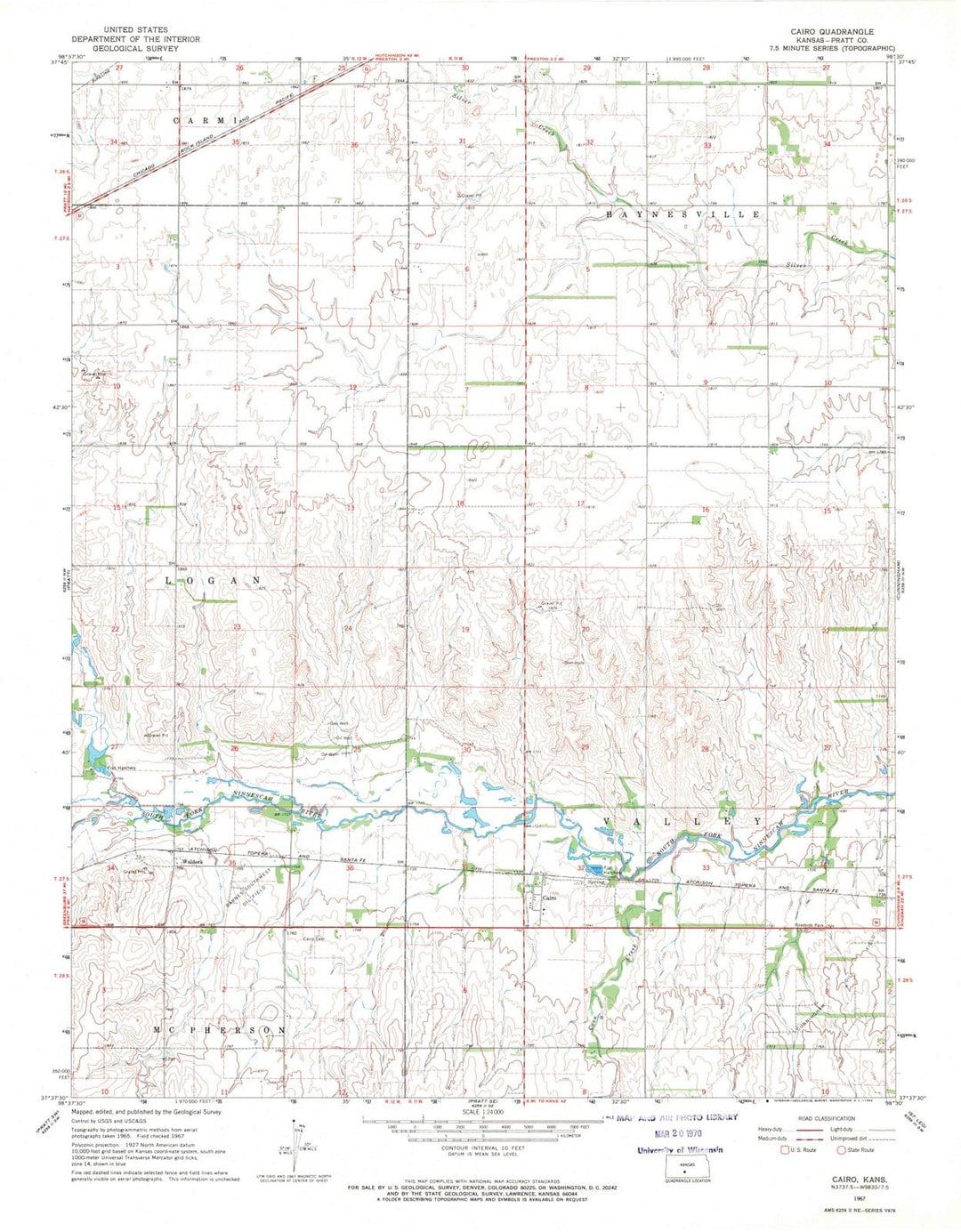 1967 Cairo, KS - Kansas - USGS Topographic Map