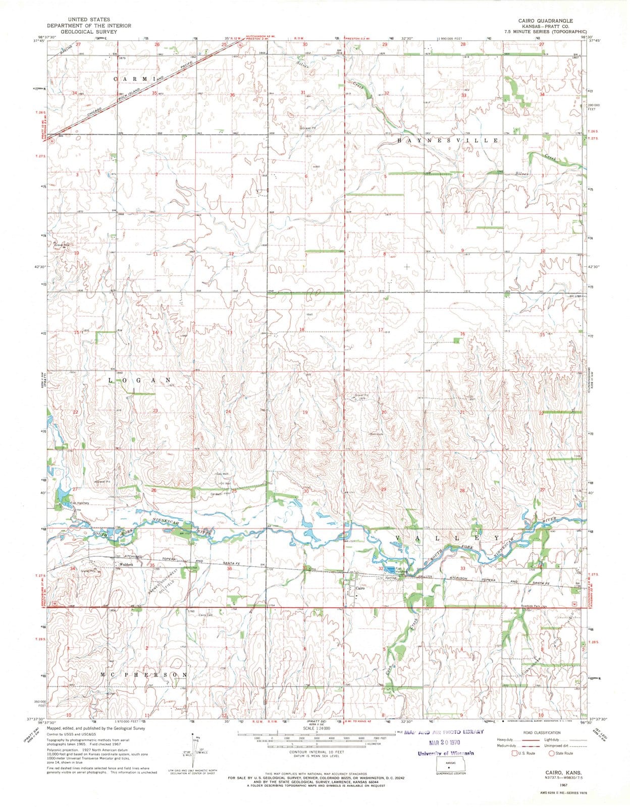 1967 Cairo, KS - Kansas - USGS Topographic Map