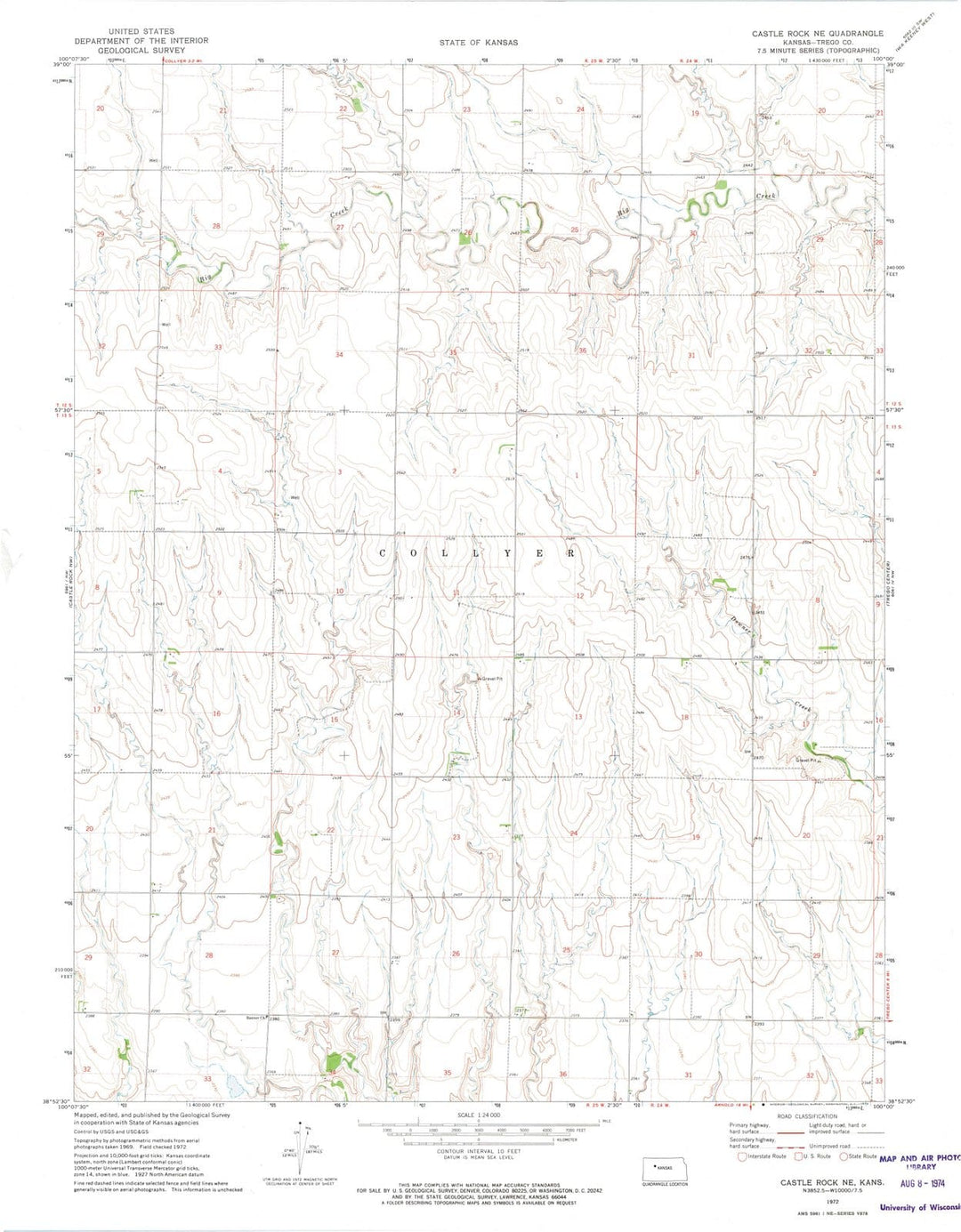 1972 Castle Rock, KS - Kansas - USGS Topographic Map v2