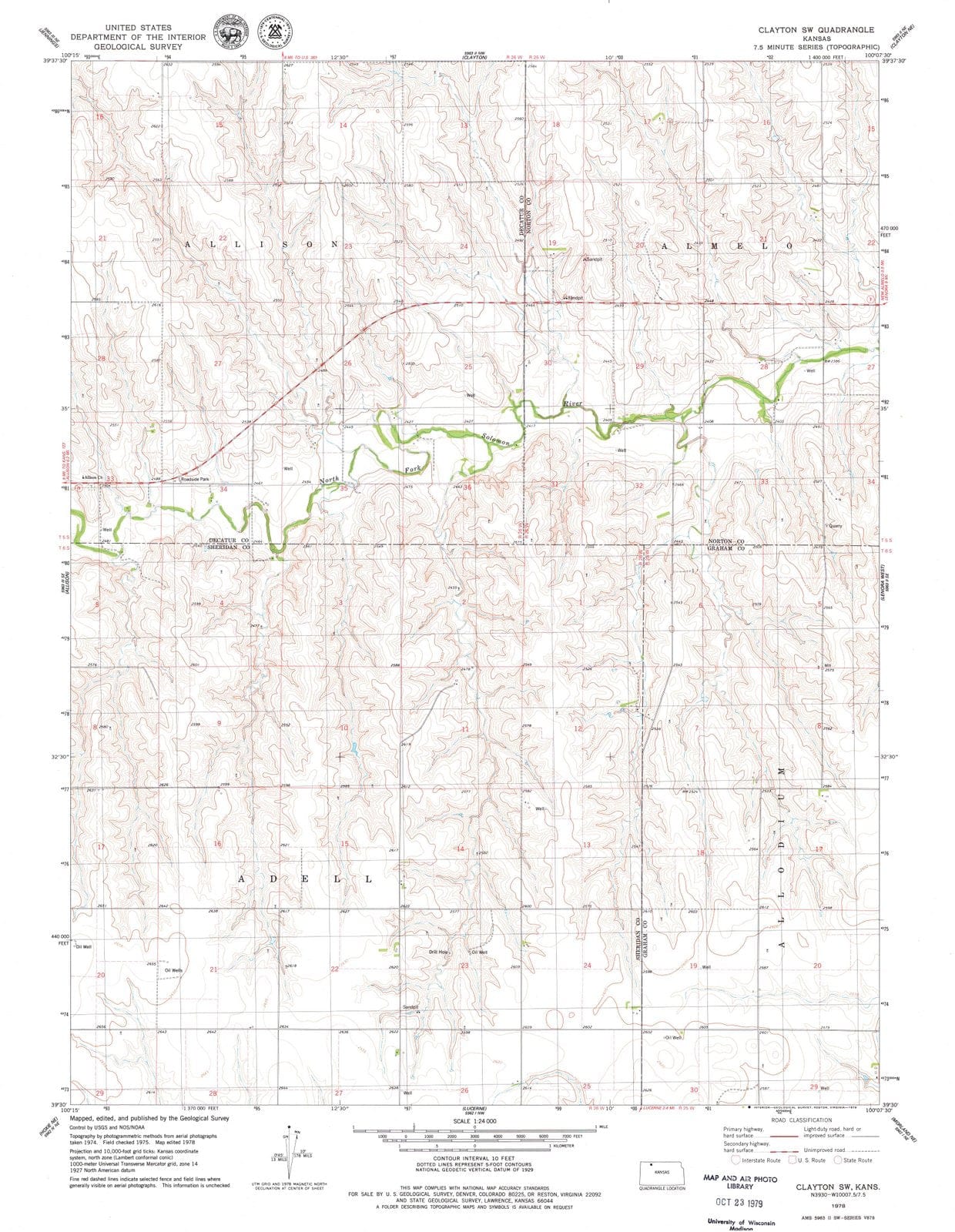 1978 Clayton, KS - Kansas - USGS Topographic Map v2