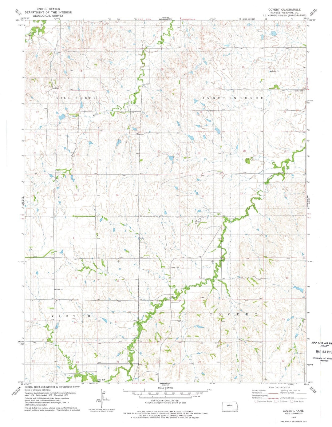 1978 Covert, KS - Kansas - USGS Topographic Map