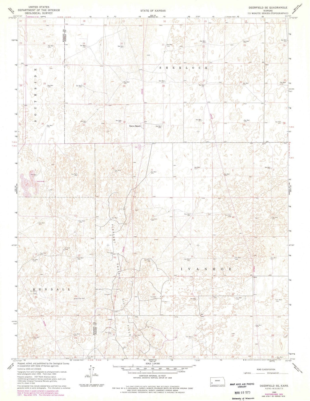 1960 Deerfield, KS - Kansas - USGS Topographic Map v2