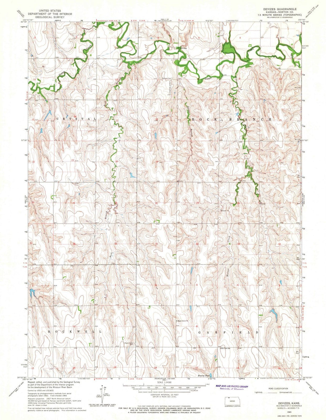 1965 Devizes, KS - Kansas - USGS Topographic Map