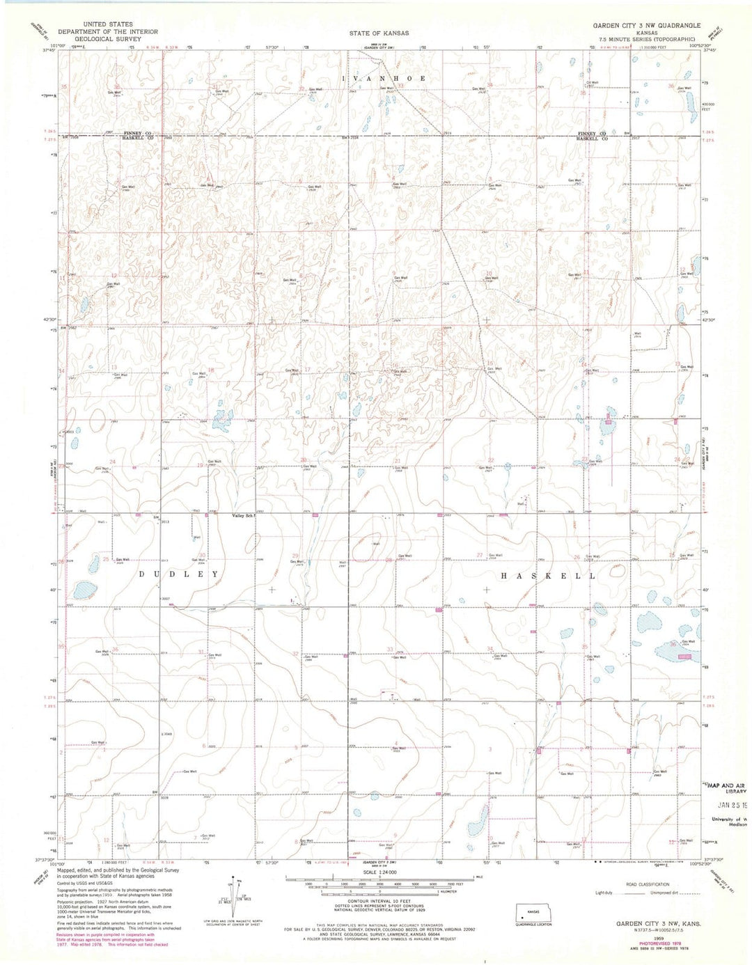 1959 Garden City 3, KS - Kansas - USGS Topographic Map v2