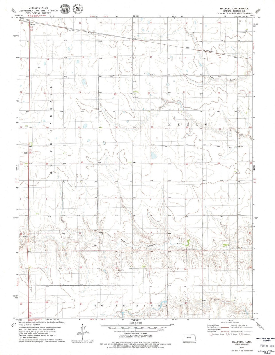 1979 Halford, KS - Kansas - USGS Topographic Map