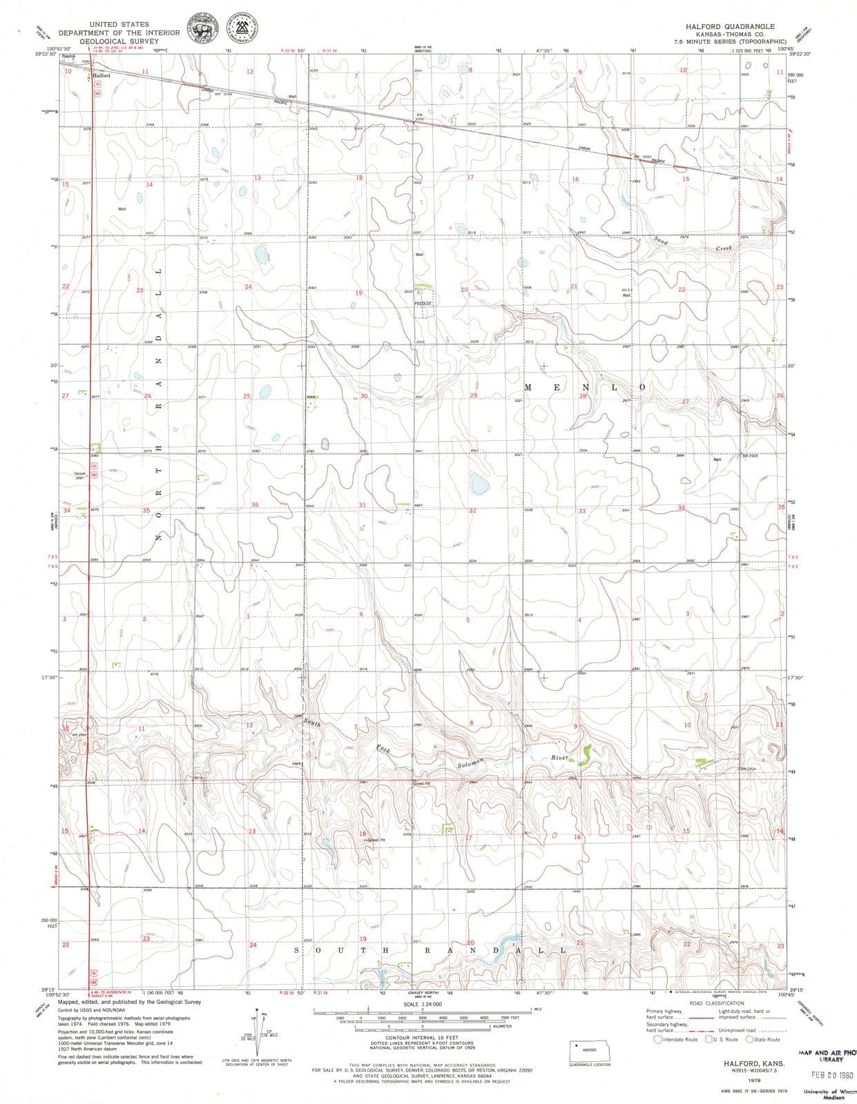 1979 Halford, KS - Kansas - USGS Topographic Map