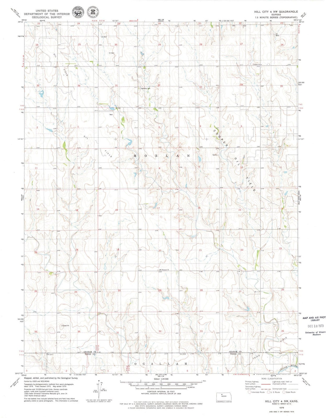 1979 Hill City 4, KS - Kansas - USGS Topographic Map